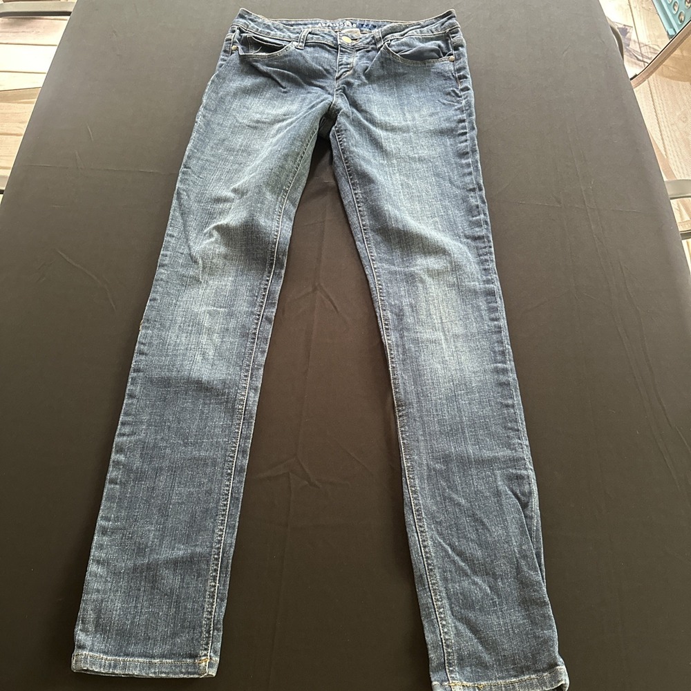 Apostrophe Premium Jeans Straight Leg Women Size 28 Medium Wash